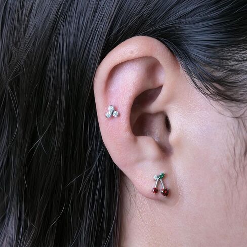 Limerencia F136 Hypoallergenic Grate Zirconia Zirconia Pure Titanium Studs ، G23 Small Dainty Arrings for Women's Compons in Kuwait