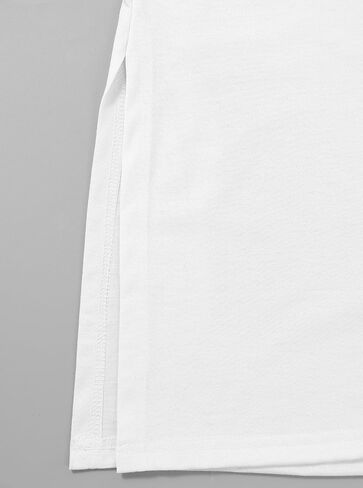 Remidoo Women's Side Slit Rolled Short Sleeve Tee V Neck Loose Fit Tunic T Shirt Top in Saudi Arabia