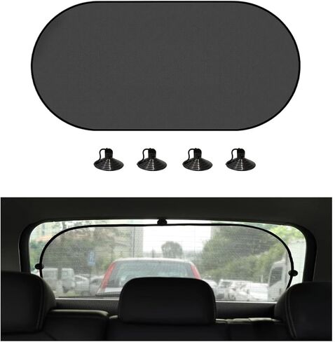 5PCS Car Rear Windshield Shade, 39"×20" Cling Sunshade Rear Window Cover with Suction Cups, Sunlight, Glare and UV Rays Blocker Protection for Your Baby, Car Accessories in Saudi Arabia