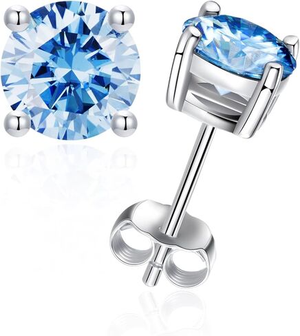 0.6ct/1ct/2ct moissanite arics for women & men 925 sterling silver hypoallergenic flat 1 pair d color lab التي تم إنشاؤها الرائع في أقراط moissanite الهدية المثالية للنساء مع الشهادة in Kuwait