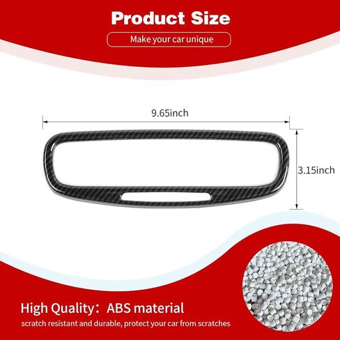 for Durango Interior Rear View Mirror Cover Trim Frame Compatible with Dodge Durango 2017-2024 Carbon Fiber Interior Accessories in Saudi Arabia