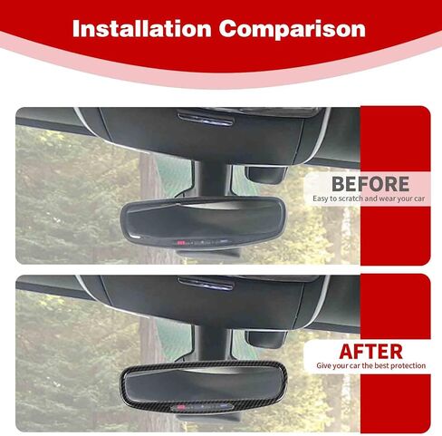 for Durango Interior Rear View Mirror Cover Trim Frame Compatible with Dodge Durango 2017-2024 Carbon Fiber Interior Accessories in Saudi Arabia