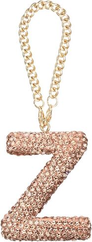 MECCANIXITY Bling Car Letter Charm, Initial S Letter Interior Car Rear View Mirror Decoration Hanging Crystal Ornaments for Women Bags Water Cup DIY Craft, Champagne in Saudi Arabia