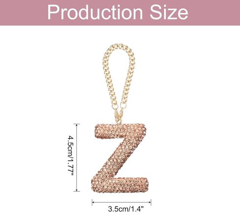 MECCANIXITY Bling Car Letter Charm, Initial S Letter Interior Car Rear View Mirror Decoration Hanging Crystal Ornaments for Women Bags Water Cup DIY Craft, Champagne in Saudi Arabia