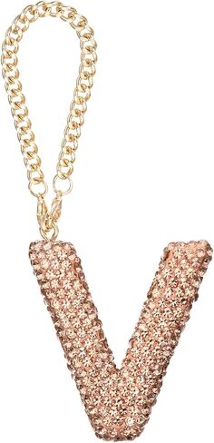 MECCANIXITY Bling Car Letter Charm, Initial S Letter Interior Car Rear View Mirror Decoration Hanging Crystal Ornaments for Women Bags Water Cup DIY Craft, Champagne in Saudi Arabia