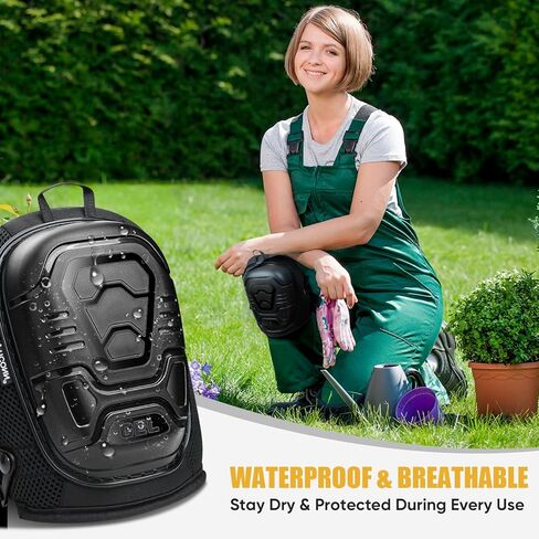 TICONN Gel Knee Pads for Work, Professional Heavy Duty Knee Pads for Men with Soft Foam and Gel Cushion, Adjustable Straps, Anti-slip Knee Pads for Men Construction, Garden, Flooring (Black/Grey) in Kuwait