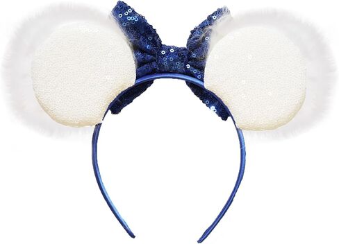 FACHPINT White Mouse Ears, Daisy bow Mouse Headband for Anyone, Cute Mouse Ears Headband for Amusement Park Birthday Party Cosplay Accessories in Kuwait