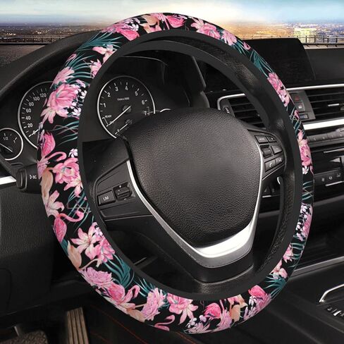Gothic Moth Steering Wheel Cover Non-Slip Auto Steering Wheel Protector Car Accessories Universal Fit 15 Inches for Men Women in Kuwait