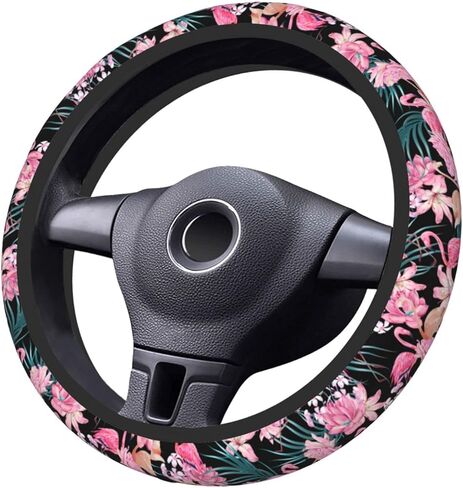 Gothic Moth Steering Wheel Cover Non-Slip Auto Steering Wheel Protector Car Accessories Universal Fit 15 Inches for Men Women in Kuwait