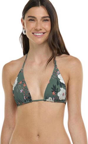 Body Glove Women's Standard Shanaya Slider Triangle Bikini Top Swimsuit, Puako Hawaiin Floral in Kuwait