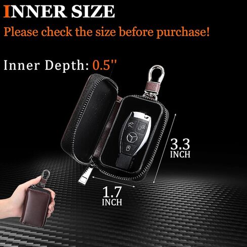 Frienda Faraday Car Key Case Protector fob for Car Carbon Carbon Auto RFID Forcing Flocing Bage Acags anti- in Kuwait