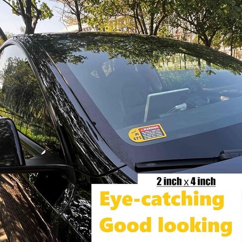 6PCS Camera Video Recording Warning Stickers, Posted On The Inside of The Car Window,Can be Seen from Outside The Car. Anti-Theft/Adhesive Design in Saudi Arabia