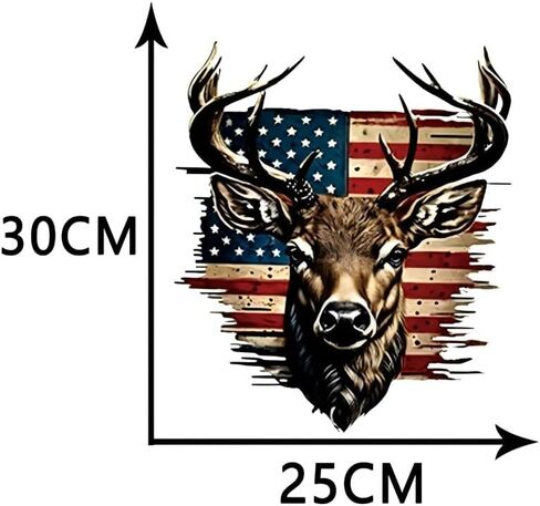 2 PCS Flag American Flag Buck Deer Sticker ، ملصق Vinyl Secal للسيارة ، الشاحنة ، الكمبيوتر ، الجدار ، أي سطح أملس نظيف in Saudi Arabia