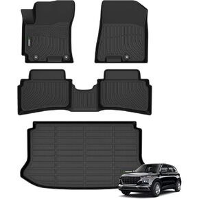 الحصير الأرضية مخصصة لـ Subaru Crosstrek 2024 2025 & Subaru Impreza 2024 2025 All Protection Weather TPE Proof Non-Slip Liners 1st-stly set set accessories black in Kuwait