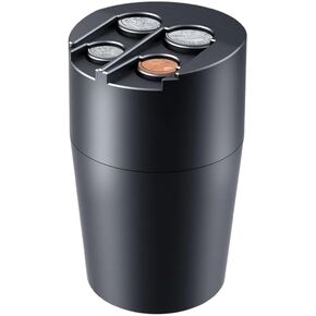 حامل العملة للسيارة ، منظم عملة محمولة للسيارات العالمية ذات السعة الكبيرة ، يناسب معظم المركبات وشاحنات الكأس ، وتخزين موزع الموزع للربع ، والبنسات ، الدايم ، النيكل (أربع عملة) in Kuwait