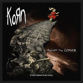 Korn - 10cm x 10cm Square Nu Metal Decorative Sew-On Patch in Saudi Arabia