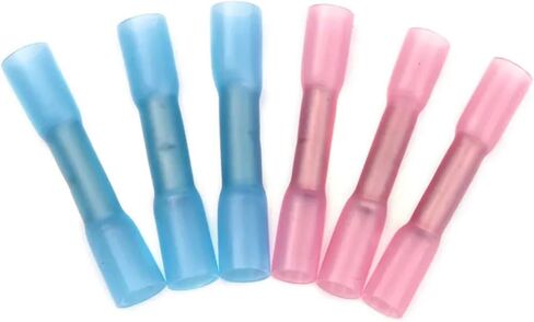120 PCS الأسلاك الحرارية المحطة تقليص بعقب تجعيد كهربائي حمراء مقاومة للماء بالكامل إكسسوارات السيارة المعزولة بالكامل 0.5-2.5mm2/18-22 AWG in Kuwait