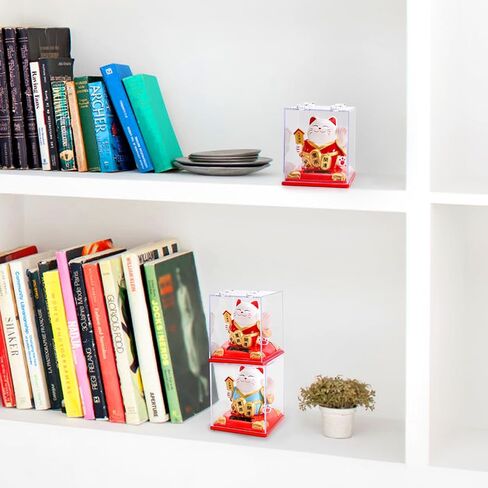 youeon 2 Pack Arm Lucky Cat Traving Arm ، قطة صغيرة تلوح بالطاقة الشمسية ، القطط الحية والرطبة والترحيب ، Maneki Neko كديكور حظ سعيد للمنزل ، المكتب ، سيارة ، متجر ، مطعم in Saudi Arabia