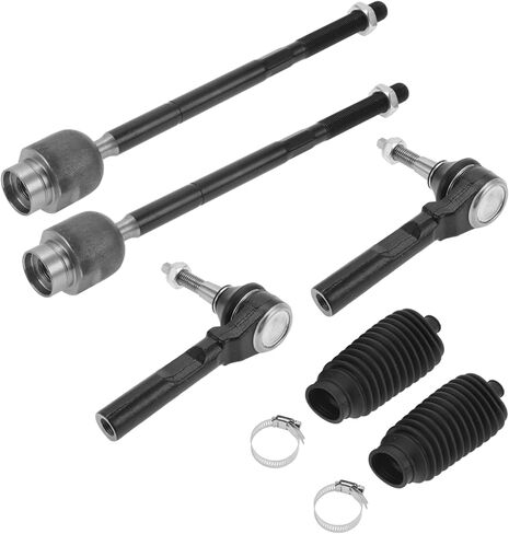 X AUTOHAUX 6pcs Front Inner Outer Tie Rod Ends Kit Suspension Steering Tie Rod End with Boot for Pontiac G6 for Chevrolet Malibu Drag Link No.ES800086 in Saudi Arabia