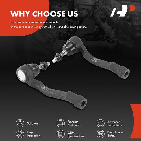 A-Premium 2 X ROD OUTER ROD الأمامي ، متوافق مع Hyundai Sonata 2018-2021 ، Palisade 2020-2023 & KIA Optima 2019-2020 ، Cadenza 2017-2020 in Saudi Arabia