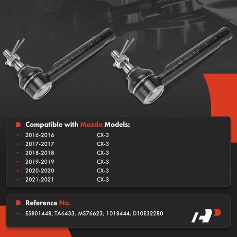 A-Premium 2 x Front Outer Tie Rod Ends, Compatible with Mazda CX-3 CX3 2016 2017 2018 2019 2020 2021 in Saudi Arabia