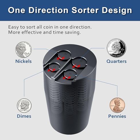 حامل العملة للسيارة ، منظم عملة محمولة للسيارات العالمية ذات السعة الكبيرة ، يناسب معظم المركبات وشاحنات الكأس ، وتخزين موزع الموزع للربع ، والبنسات ، الدايم ، النيكل (أربع عملة) in Kuwait