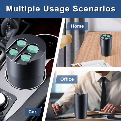 حامل العملة للسيارة ، منظم عملة محمولة للسيارات العالمية ذات السعة الكبيرة ، يناسب معظم المركبات وشاحنات الكأس ، وتخزين موزع الموزع للربع ، والبنسات ، الدايم ، النيكل (أربع عملة) in Kuwait