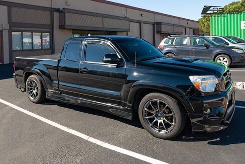 Extreme Online Store Fits All 2005-2015 Toyota Tacoma Access Cab Models | EOS Visors in-Channel Style Smoke Tinted Side Vents Window Deflectors Rain Guards in Saudi Arabia