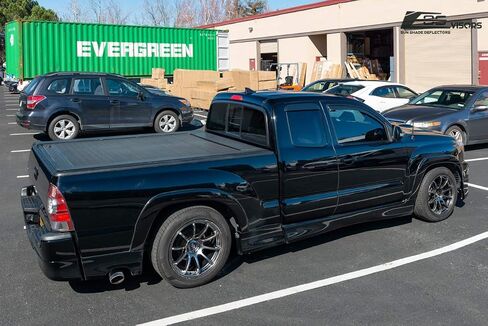 Extreme Online Store Fits All 2005-2015 Toyota Tacoma Access Cab Models | EOS Visors in-Channel Style Smoke Tinted Side Vents Window Deflectors Rain Guards in Saudi Arabia