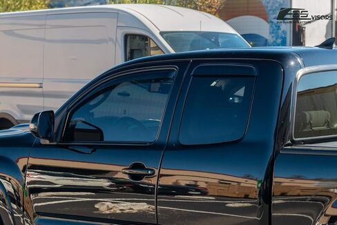 Extreme Online Store Fits All 2005-2015 Toyota Tacoma Access Cab Models | EOS Visors in-Channel Style Smoke Tinted Side Vents Window Deflectors Rain Guards in Saudi Arabia