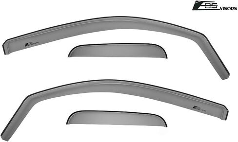 Extreme Online Store Fits All 2005-2015 Toyota Tacoma Access Cab Models | EOS Visors in-Channel Style Smoke Tinted Side Vents Window Deflectors Rain Guards in Saudi Arabia
