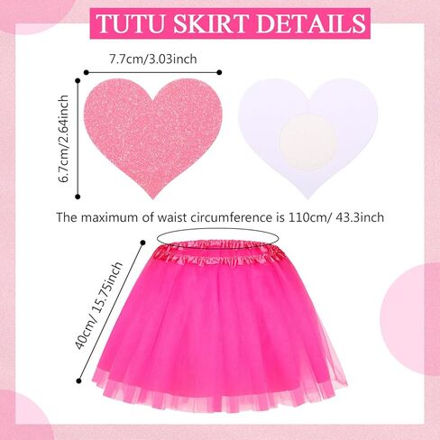 Funny Wig Hairy Costume with Tutu Skirt and Heart Sticker Funky Hairband Crazy Wig for Halloween Cosplay Party in Kuwait