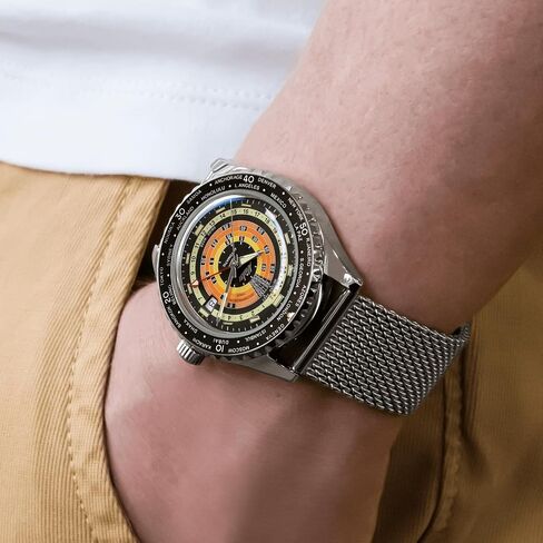Mido Ocean Star Declussion WorldTimer - السويسري أوتوماتيكي ساعة للرجال - الاتصال الأسود - الحالة 40.5 مم - M0268291705100 in Saudi Arabia