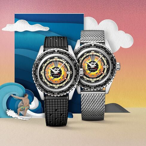 Mido Ocean Star Declussion WorldTimer - السويسري أوتوماتيكي ساعة للرجال - الاتصال الأسود - الحالة 40.5 مم - M0268291705100 in Saudi Arabia