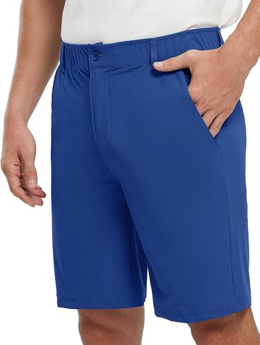 TBMPOY Men's Stretch Golf Shorts 9" Lightweight Cargo Hiking Work Business Quick Dry Short for Casual Travel 5 Pockets in Saudi Arabia