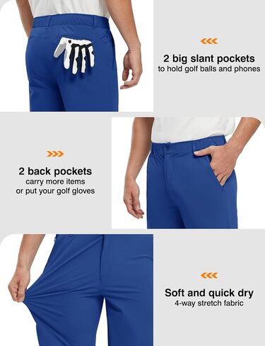 TBMPOY Men's Stretch Golf Shorts 9" Lightweight Cargo Hiking Work Business Quick Dry Short for Casual Travel 5 Pockets in Saudi Arabia