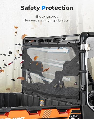 Kemimoto UTV Sunshade النافذة الخلفية الناعمة الشبكة المتوافقة مع Polaris Ranger 1000 XP/ Crew 2017-2025 ، Ranger XP 900/ XP 570/ Crew 900 ، Pro in Saudi Arabia