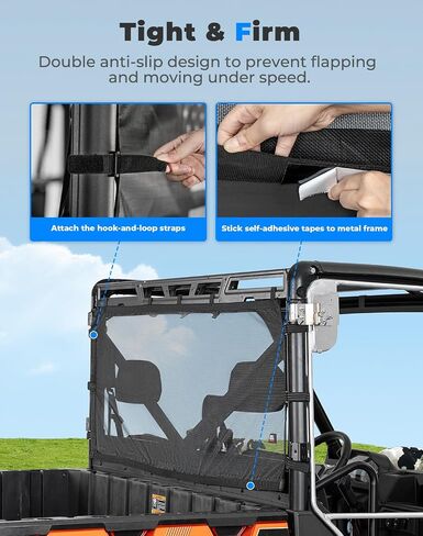 Kemimoto UTV Sunshade النافذة الخلفية الناعمة الشبكة المتوافقة مع Polaris Ranger 1000 XP/ Crew 2017-2025 ، Ranger XP 900/ XP 570/ Crew 900 ، Pro in Saudi Arabia