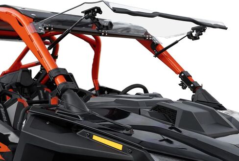 SuperATV Scratch-Resistant Flip Windshield for 2022-2024 Polaris RZR Pro R 4 | Can be Closed, Vented, or Fully Open | Hard Coated | 250X Stronger than Glass | Designed for Year-Round Riding in Saudi Arabia