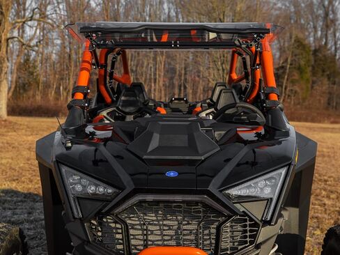 SuperATV Scratch-Resistant Flip Windshield for 2022-2024 Polaris RZR Pro R 4 | Can be Closed, Vented, or Fully Open | Hard Coated | 250X Stronger than Glass | Designed for Year-Round Riding in Saudi Arabia