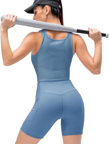Women Seamless Booty Biker Cross Shorts Workout Shorts 5" High Waisted with Pockets Yoga Gym Running in Kuwait