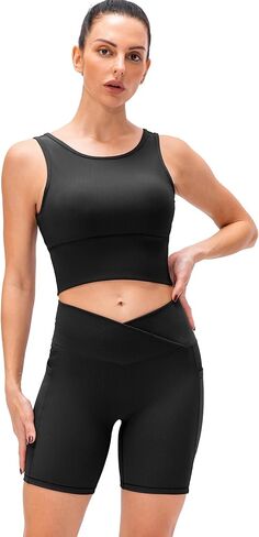 نساء راكب الدراجة النارية بسلاسة سلس شورت شورت 5 "عالية الخصر مع جيوب اليوغا صالة الألعاب الرياضية in Kuwait