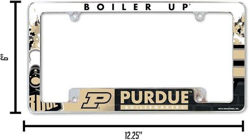 Rico Industries NCAA Purdue Fort Wayne Mastodons 12" x 6" Chrome All Over Automotive License Plate Frame for Car/Truck/SUV in Kuwait