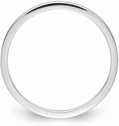 Solid 10K White Gold 1.2mm Flat Stackable Brushed Matte Finish Band Thin Wedding Anniversary Ring in Saudi Arabia