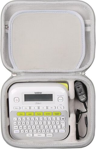 حافظة صلبة من Mchoi متوافقة مع صانع الملصقات Brother P-Touch PTD220 D210، وحوامل منظمة مع جيب شبكي يناسب أشرطة الملصقات، ومحول التيار المتردد، وكابلات الشحن، والحافظة فقط، أسود in Saudi Arabia
