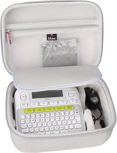 حافظة صلبة من Mchoi متوافقة مع صانع الملصقات Brother P-Touch PTD220 D210، وحوامل منظمة مع جيب شبكي يناسب أشرطة الملصقات، ومحول التيار المتردد، وكابلات الشحن، والحافظة فقط، أسود in Saudi Arabia