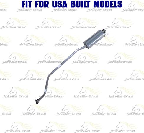 Northeastern Exhaust | Stainless Steel Resonator and Muffler Exhaust Kit Compatible for 2001-2005 Honda Civic 1.7L | 2001-2003 Acura EL 1.7L | Automotive Replacement Part in Saudi Arabia