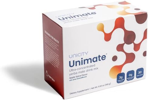 UNICITY Unimate Natural Lemon—Ultra Concentrated Yerba Mate Drink Mix (30 Packets) - Alternative to Coffee and Energy Drinks (30-Day Supply) in Saudi Arabia