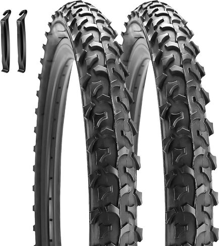 SIMEIQI Pair of 16"/18"/20"/26"x2.125" Bike Tires with Levers Replacement Foldable Bike Tires for Mountain Trail Hybrid Bicycles Suitable for Dirt Urban Pavement in Saudi Arabia