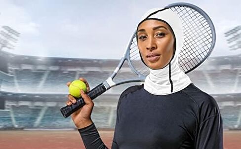 TheHijabStore.com Women's Pro Sports Hijab Scarf Instant 1 Piece Mesh Jersey Head Scarves Headwear in Saudi Arabia